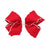 Moonstitch Bow - Medium Hair Bows WeeOnes Red with White 