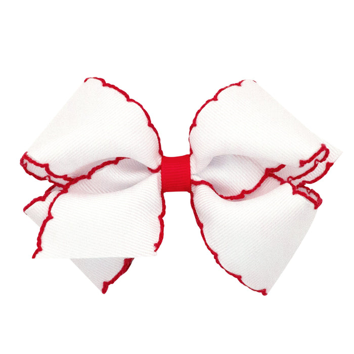 Moonstitch Bow - Small Hair Bows WeeOnes Red 