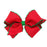 Moonstitch Bow - Small Hair Bows WeeOnes Red with Green 