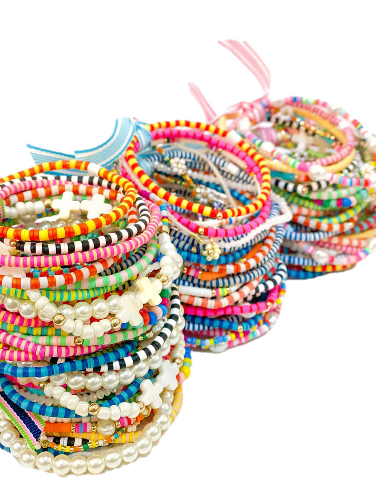 Multi-Colored Bracelet Stack Bracelets Golden Stella 