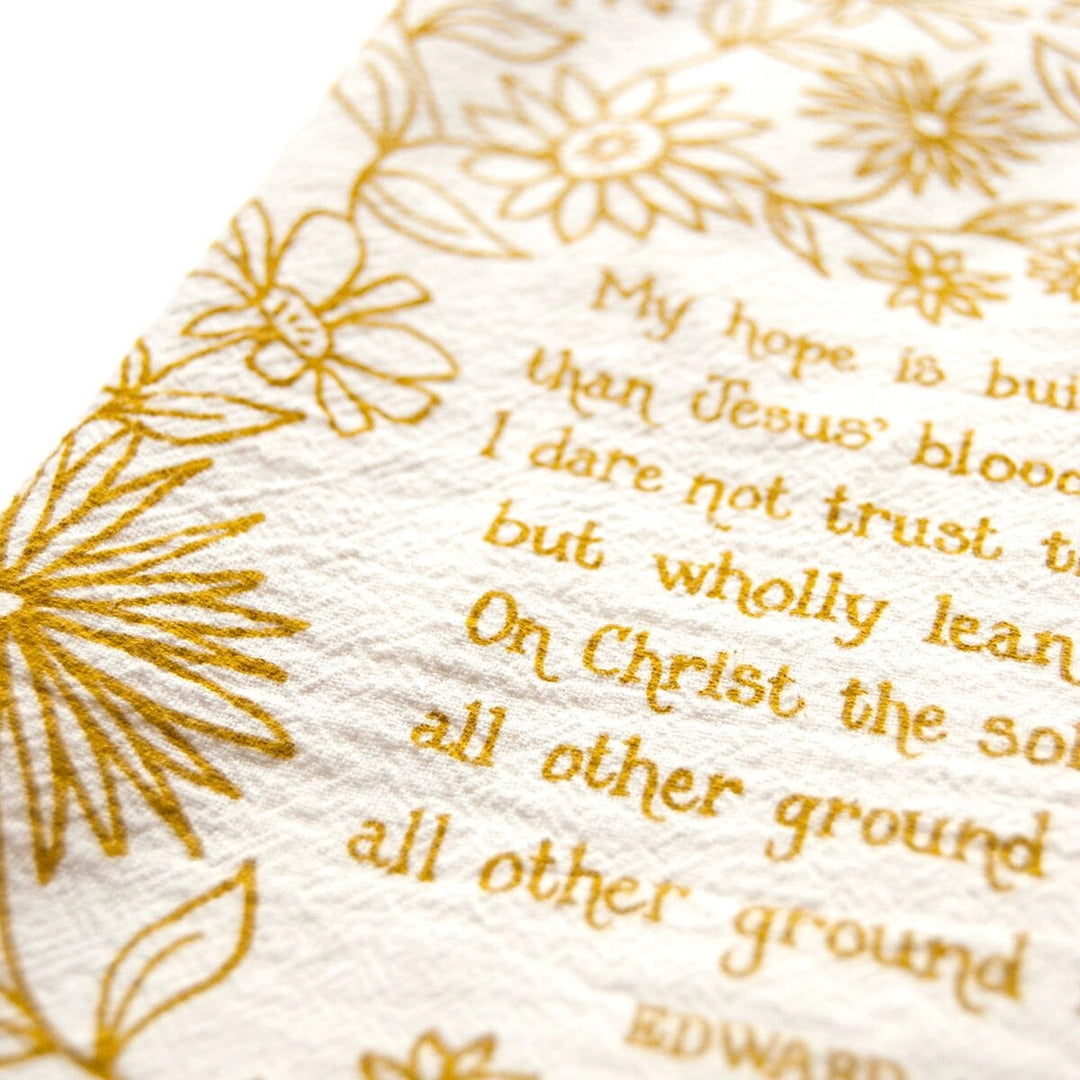 My Hope is Built Hymn Tea Towel Kitchen Towels Little Things Studio 