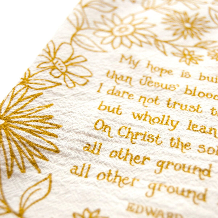 My Hope is Built Hymn Tea Towel Kitchen Towels Little Things Studio 