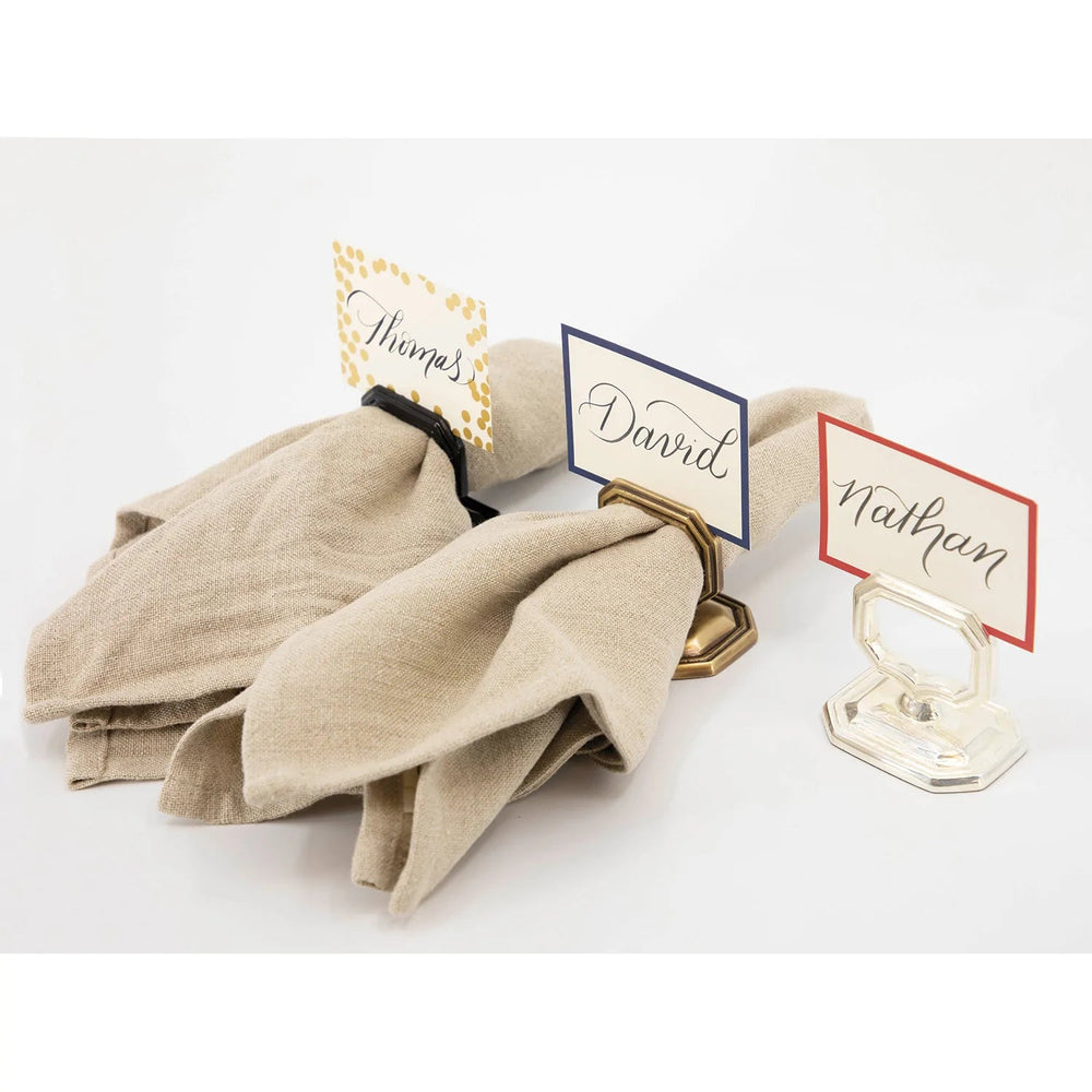 Napkin Ring with Place Card Holder Place Cards Hester and Cook 