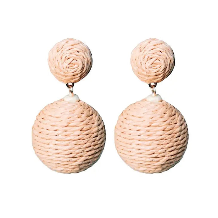 Natural Lido Pom Poms Earrings St. Armands Designs 