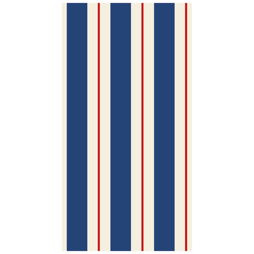 Navy and Red Awning Paper Guest Towels Paper Napkins Caspari 