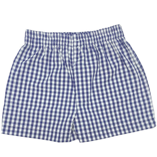 Navy Check Pull-on Shorts Shorts Funtasia Too 