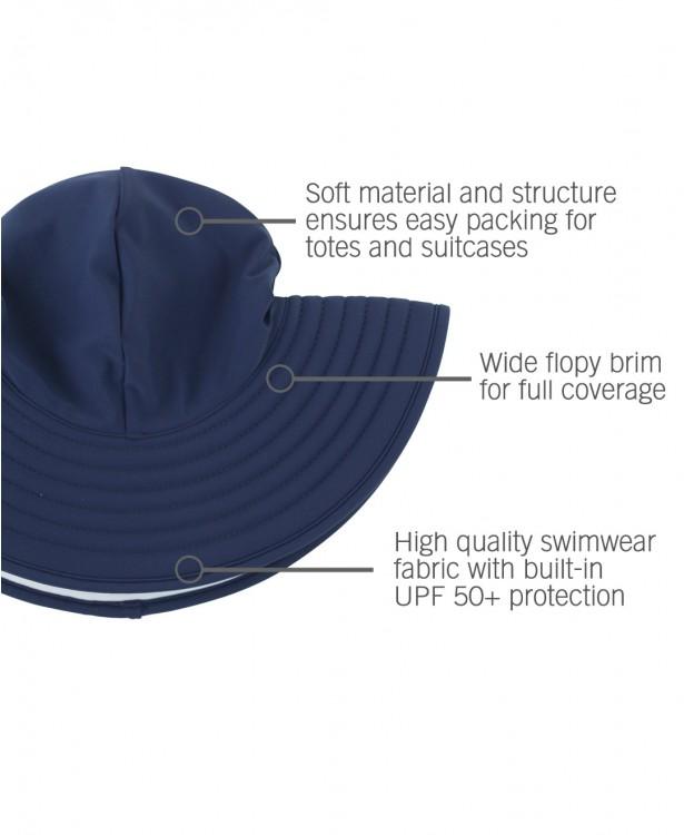 Navy Swim Hat Sunhat Rufflebutts 