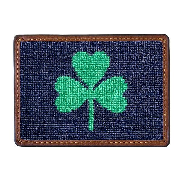 Needle Point Credit Card Wallet Wallets Smathers and Branson Shamrock