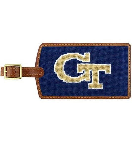 Needle Point Luggage Tag Luggage Tags Smathers and Branson Georgia Tech