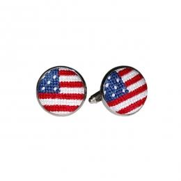 Needlepoint Cuff Links Cuff Links Smathers and Branson Old Glory 