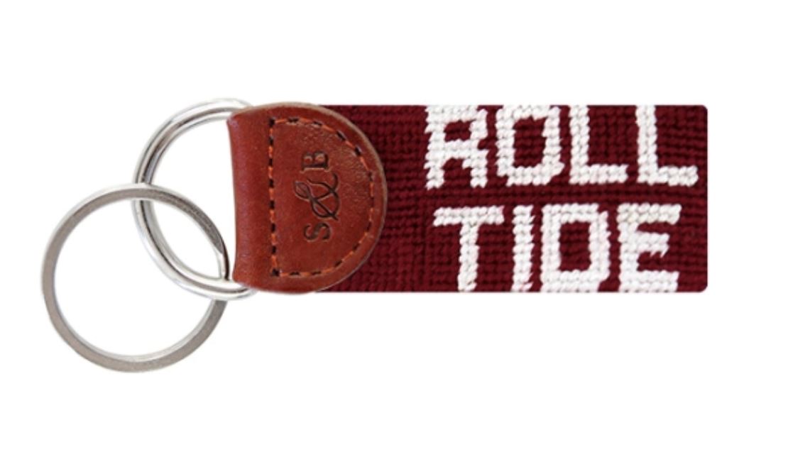 Needlepoint Key Fob Key Fobs Smathers and Branson Roll Tide 