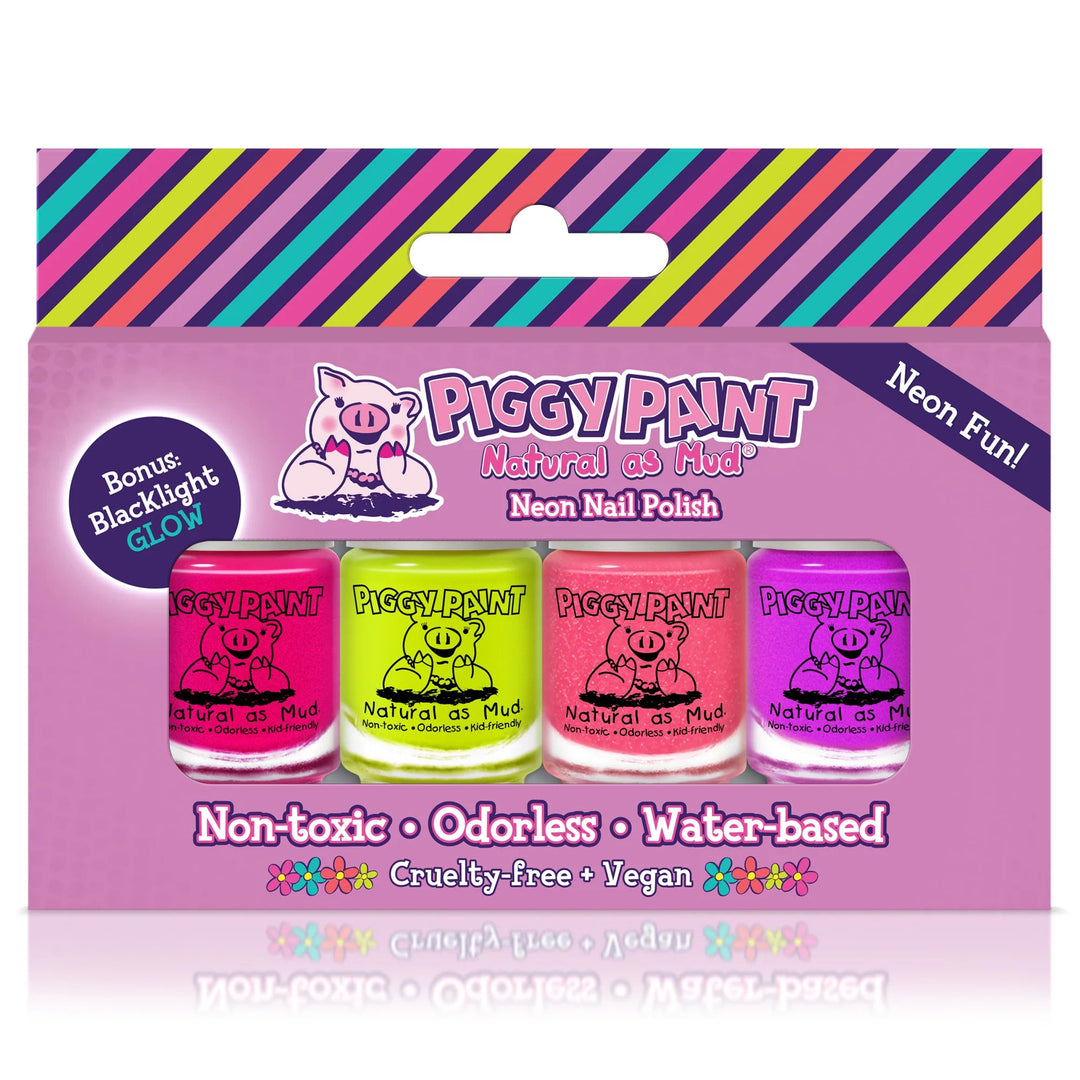 Neon 4 Color Box Set Nail Polish Piggy Paint 