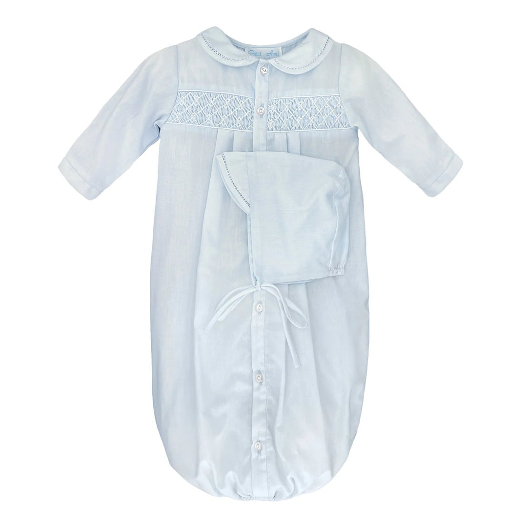 Neutral Smocked Newborn Sack – The Horseshoe Crab Neutral Smocked Newborn Sack – The Horseshoe Crab
