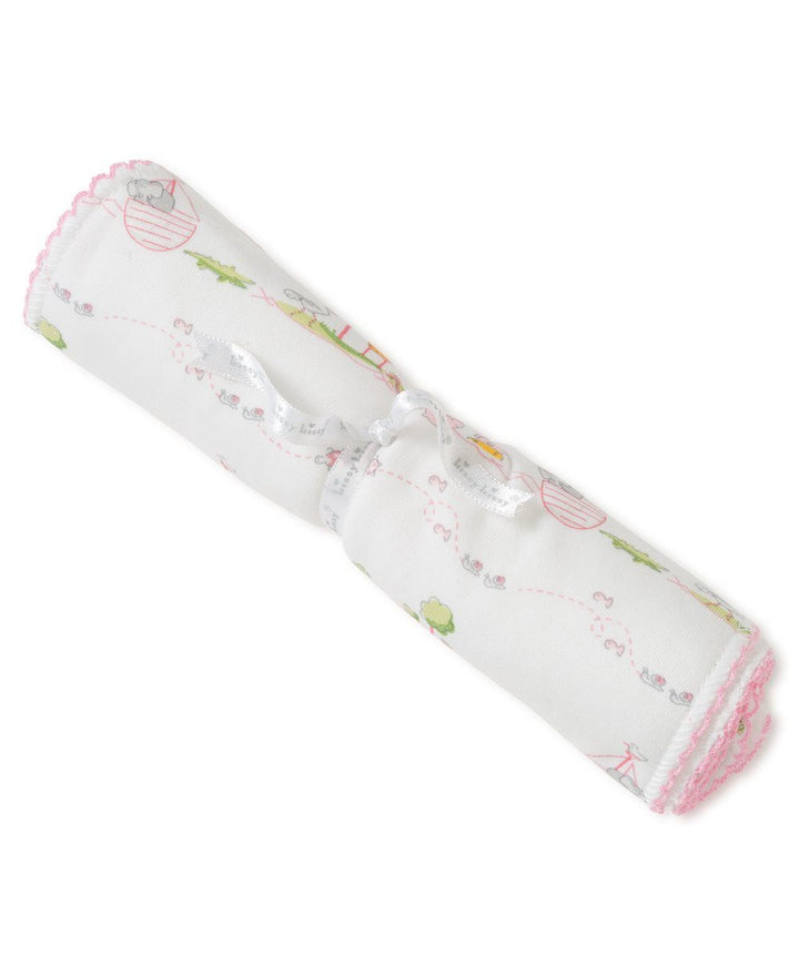 Noah's Ark Pink Burp Cloth Burp Cloths Kissy Kissy 