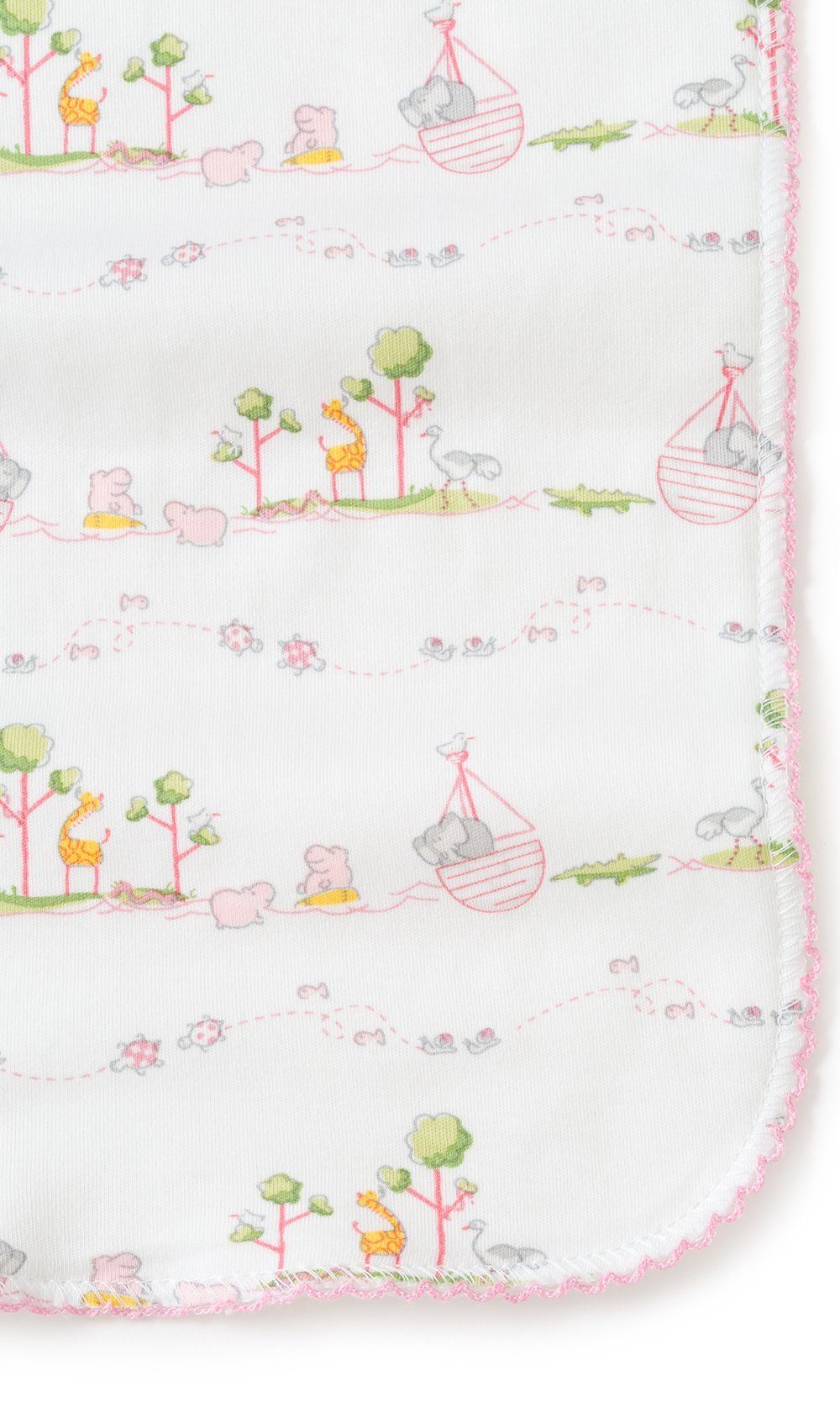 Noah's Ark Pink Burp Cloth Burp Cloths Kissy Kissy 