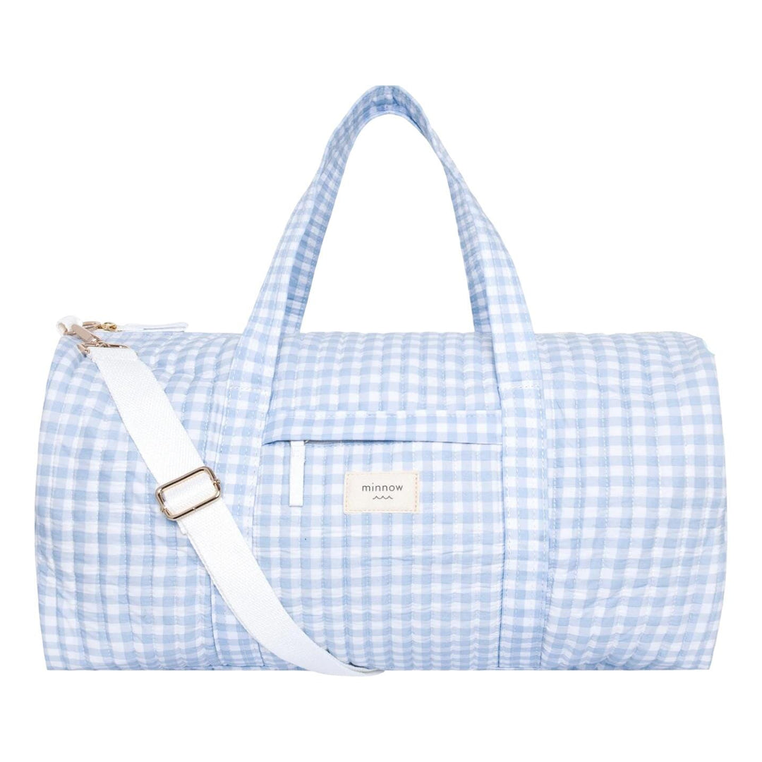 Oasis Blue Gingham Weekender Bag Bags and Totes Minnow 