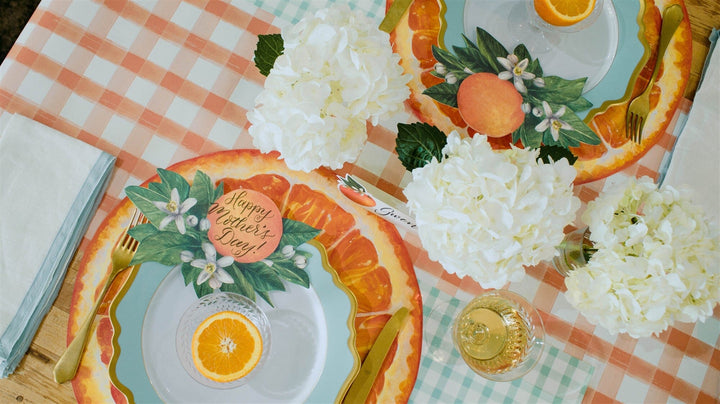 Orange Painted Runner Table Runner Hester and Cook 