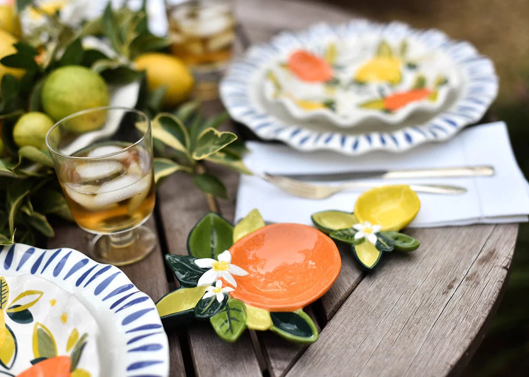 Orange Tray Serving Piece Coton Colors 