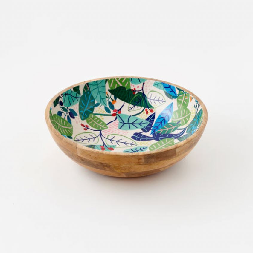 Oversize Mango Wood Bowl Serving Piece 180 Degrees 