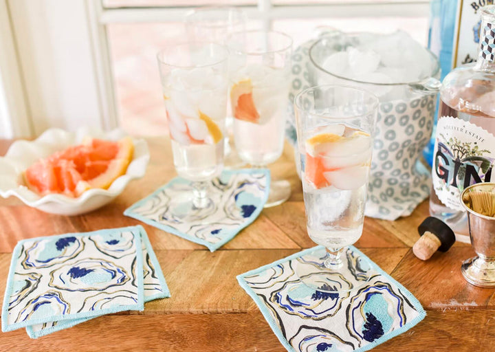 Oyster Print Cocktail Napkins Cocktail Napkins Coton Colors 
