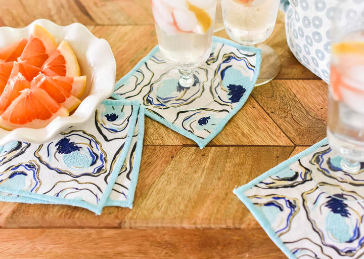 Oyster Print Cocktail Napkins Cocktail Napkins Coton Colors 