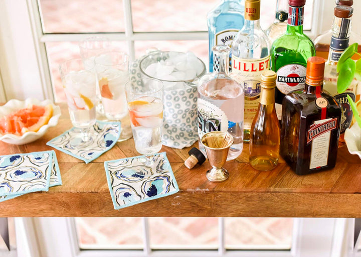 Oyster Print Cocktail Napkins Cocktail Napkins Coton Colors 