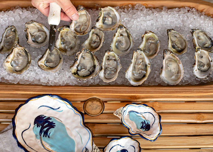 Oyster Salad Plate Serving Piece Coton Colors 