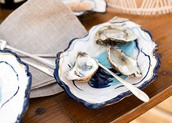 Oyster Salad Plate Serving Piece Coton Colors 