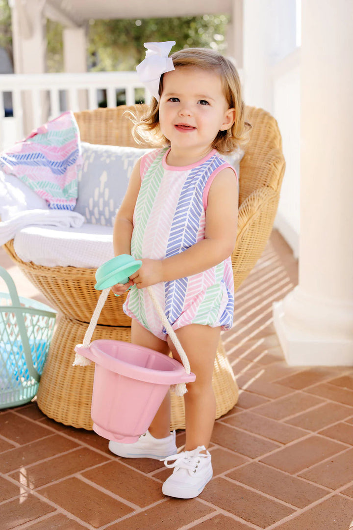 Patton Play Bubble - Harbour Island Herringbone Girl Bubble Beaufort Bonnet 