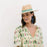 Paulina Green Gingham Palm Hat Hat Sunshine Tienda 