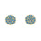 Pave Turquoise Round Stud Earrings Accessories Concierge 