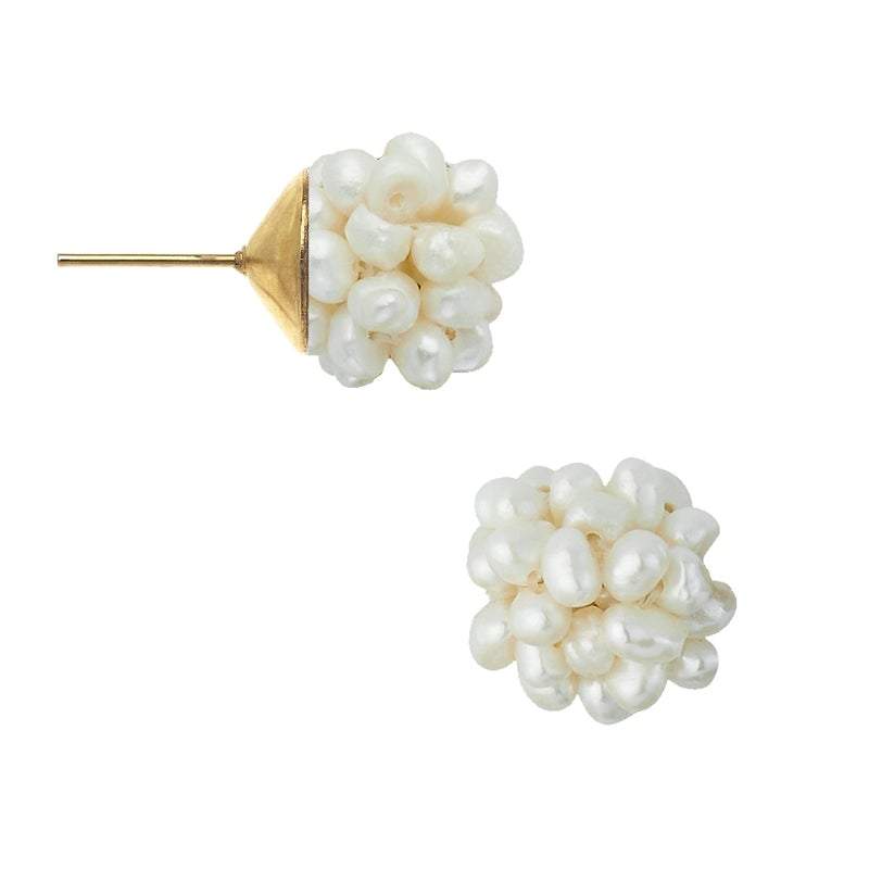 Pearl Cluster Stud Earrings Earrings Susan Shaw 