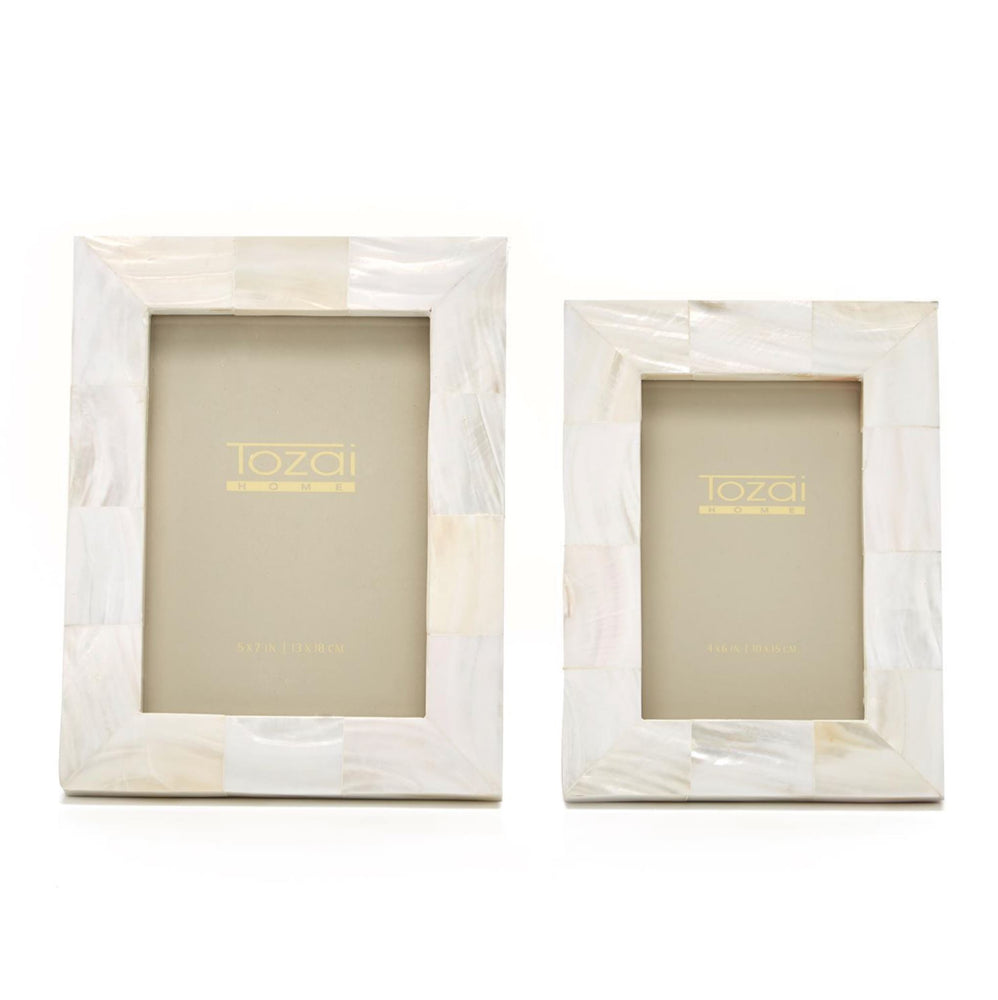 Pearly White Photo Frame Picture Frames Two's Company 