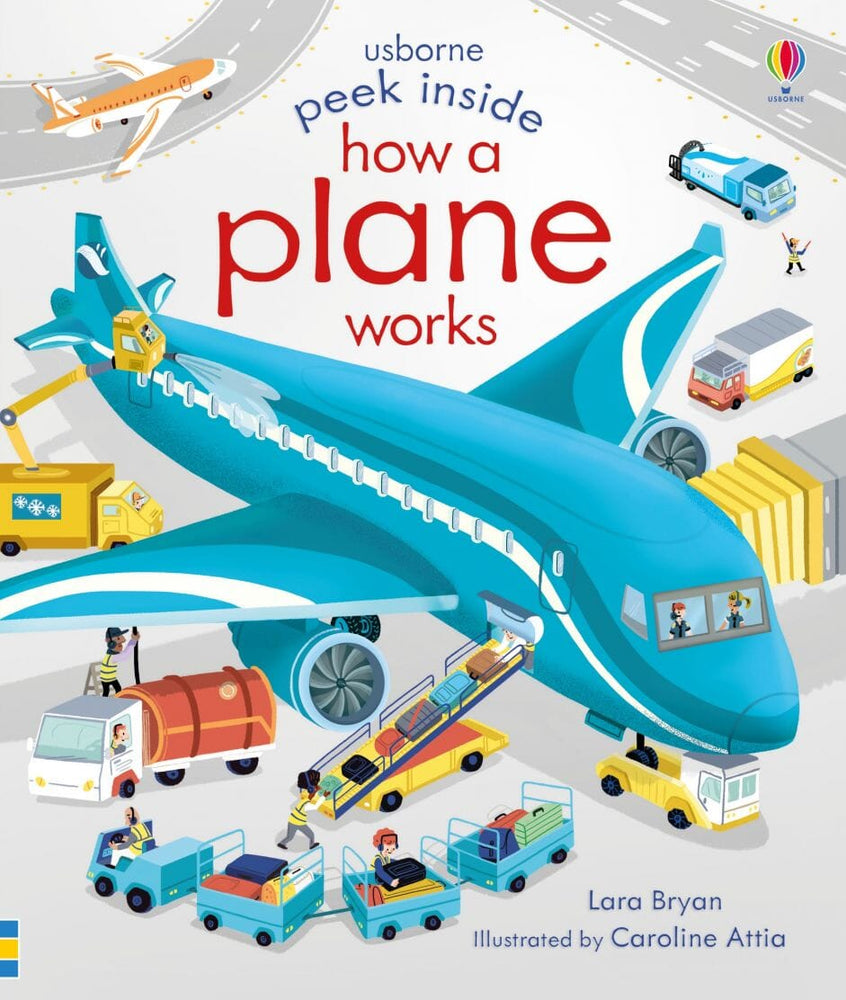 Peek Inside How a Plane Works Book Usborne 