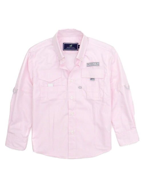 Performance Fishing Shirt - Light Pink Girl Shirt Properly Tied 