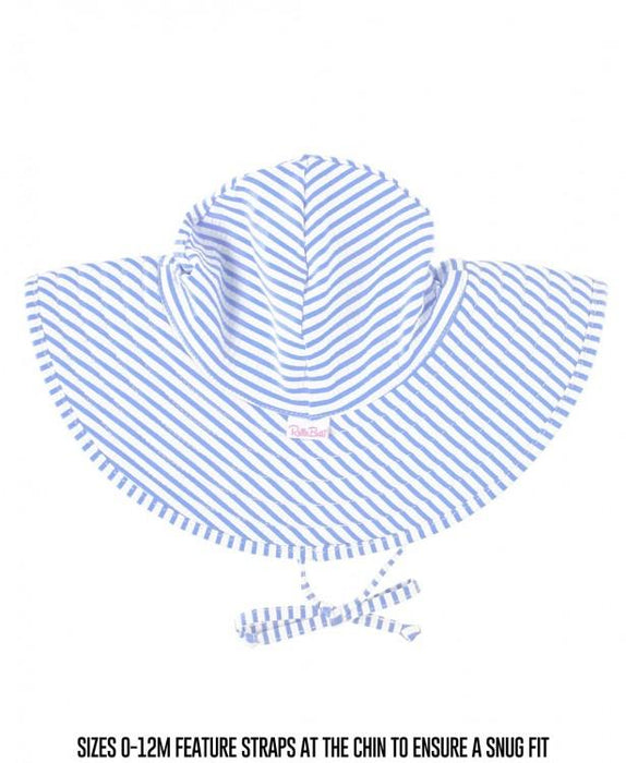 Periwinkle Blue Seersucker Swim Hat Sunhat Rufflebutts 