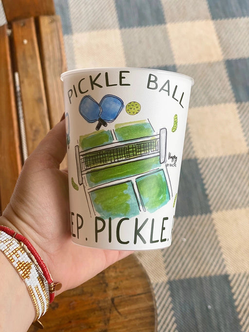 Pickleball Party Cups Drinkware Happy by Rachel 