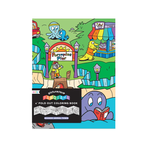 Picturesque Panorama Coloring Book - Seaside Animal Town Activity Toy Ooly 