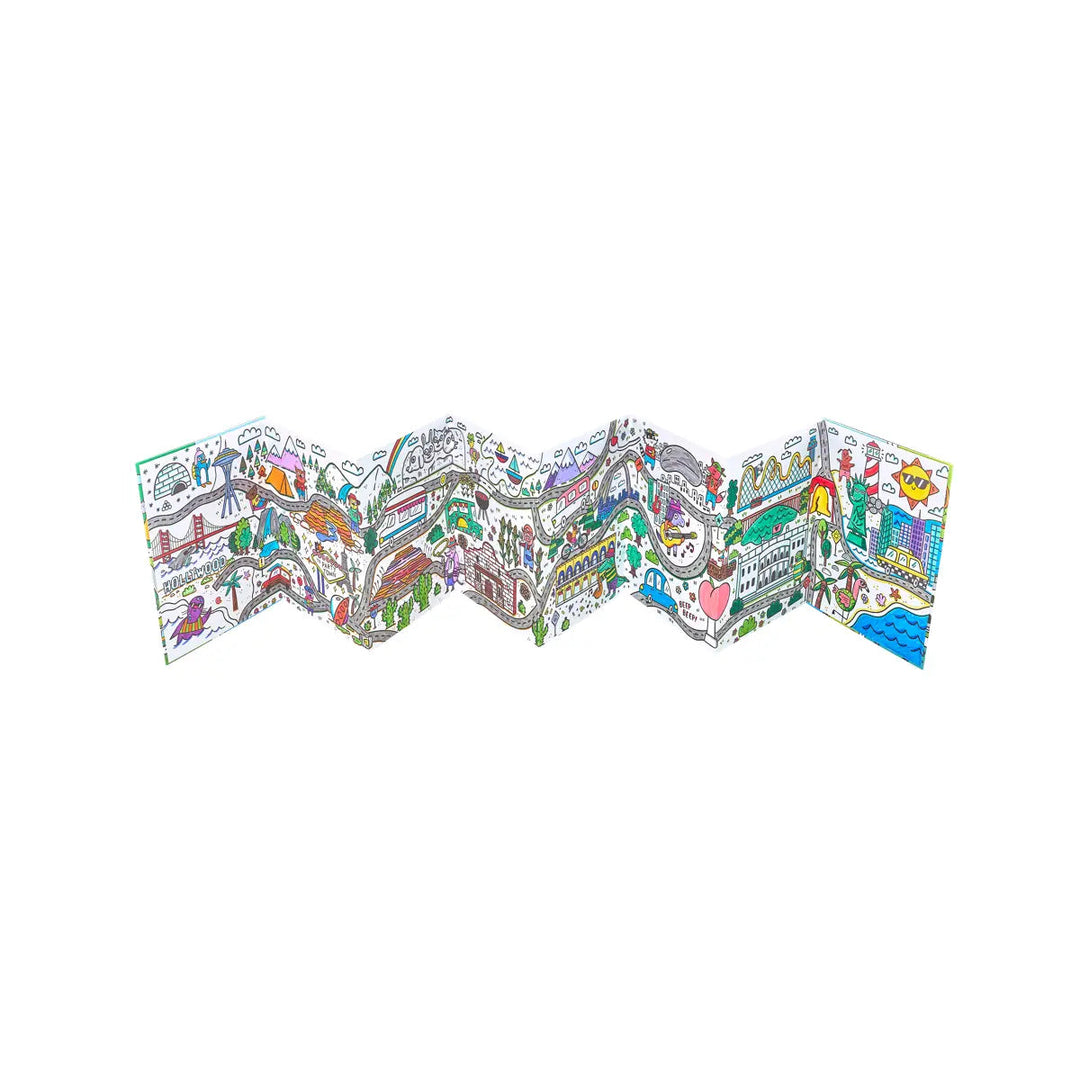 Picturesque Panorama Coloring Book - USA Road Trippin' Activity Toy Ooly 