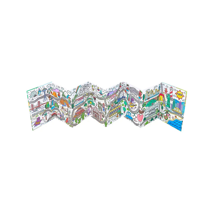 Picturesque Panorama Coloring Book - USA Road Trippin' Activity Toy Ooly 