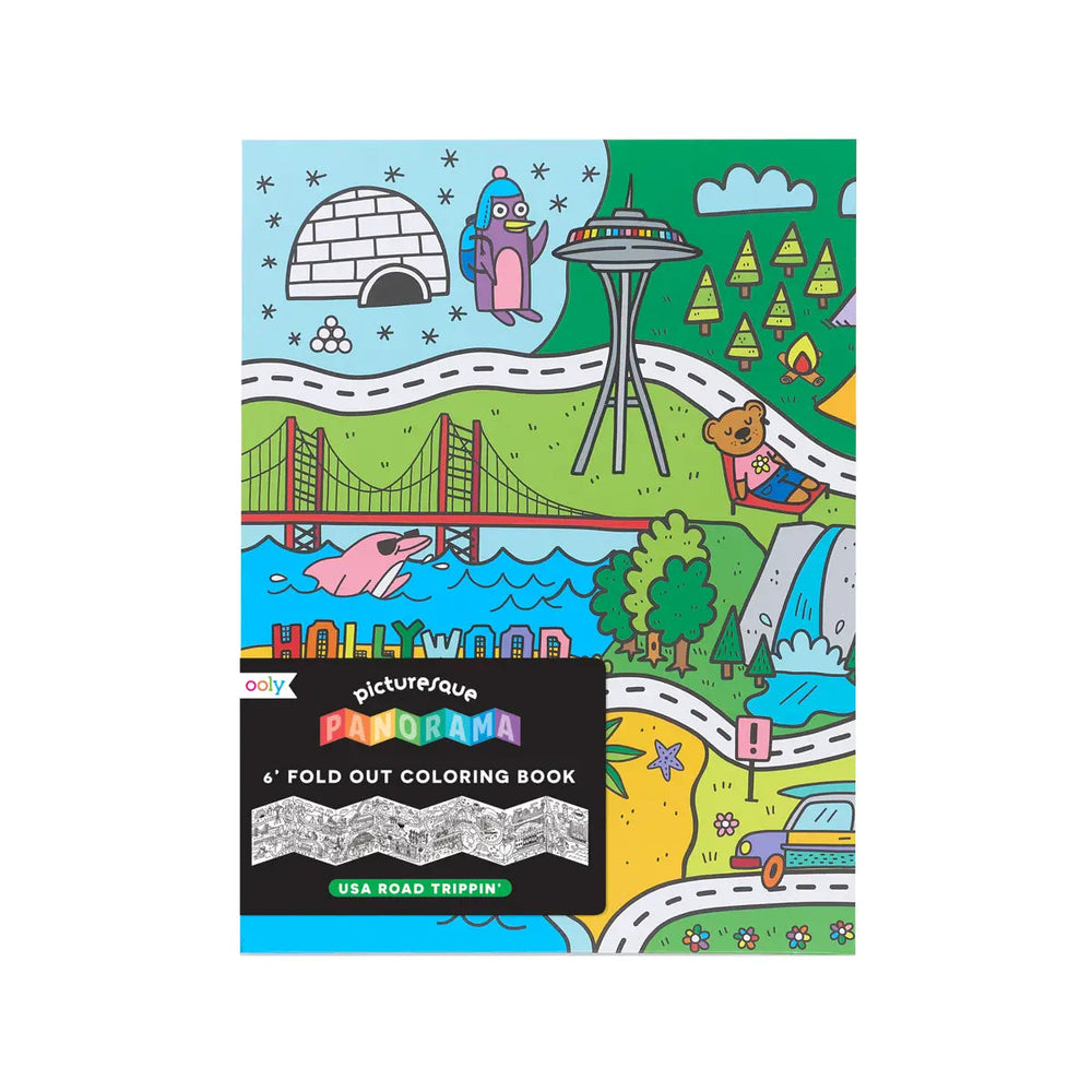 Picturesque Panorama Coloring Book - USA Road Trippin' Activity Toy Ooly 