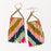 Pink Citron Peacock Striped Earring Earrings Ink and Alloy 