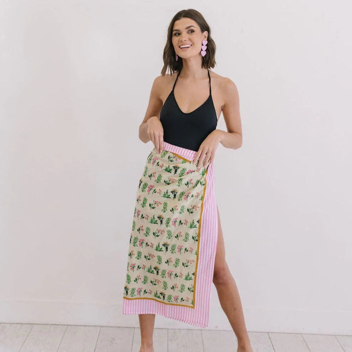 Pink Field Sarong Cover Up Sunshine Tienda 