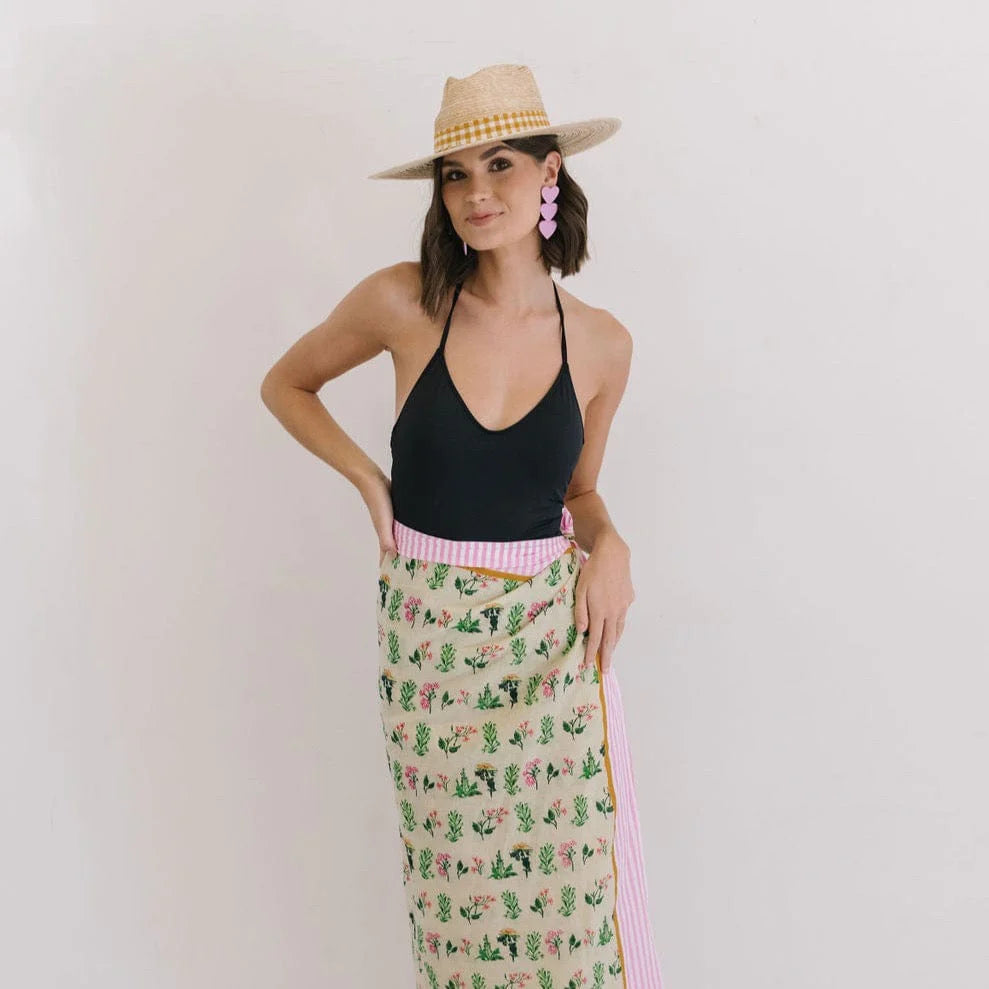 Pink Field Sarong Cover Up Sunshine Tienda 