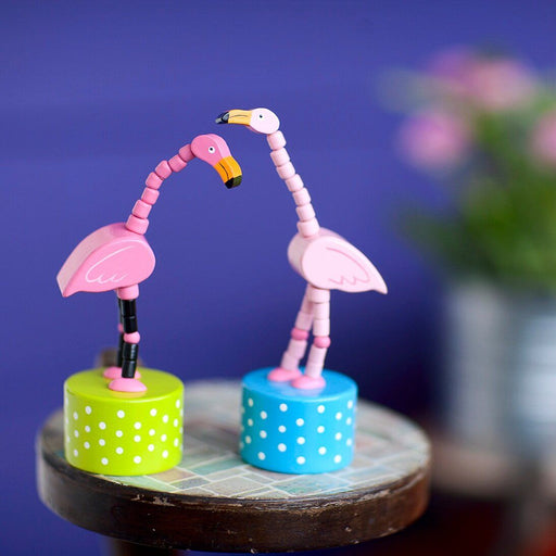 Pink Flamingo Push Puppet Mini Toys Jack Rabbit 