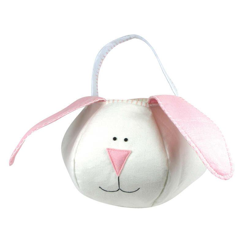 Pink Loppy Eared Easter Bunny Basket Easter Basket Groovy Holiday 