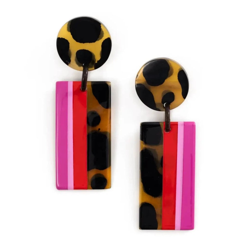 Pink Tortoise Cabana Earrings Earrings Sunshine Tienda 