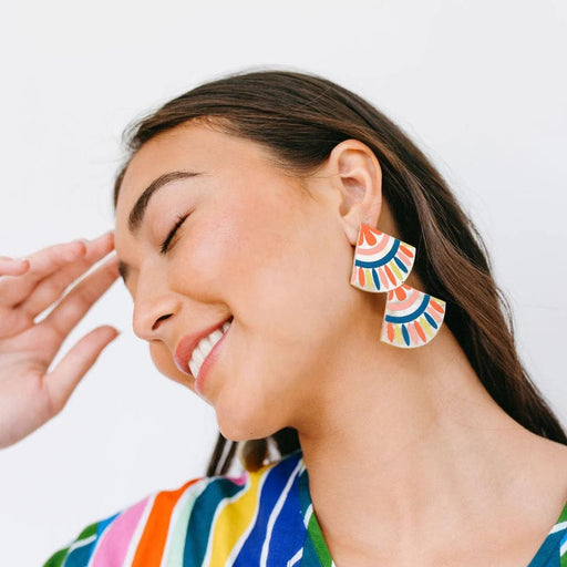 Pioneer Double Tiles Earrings Earrings Sunshine Tienda 