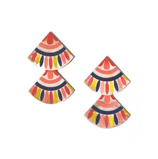 Pioneer Double Tiles Earrings Earrings Sunshine Tienda 