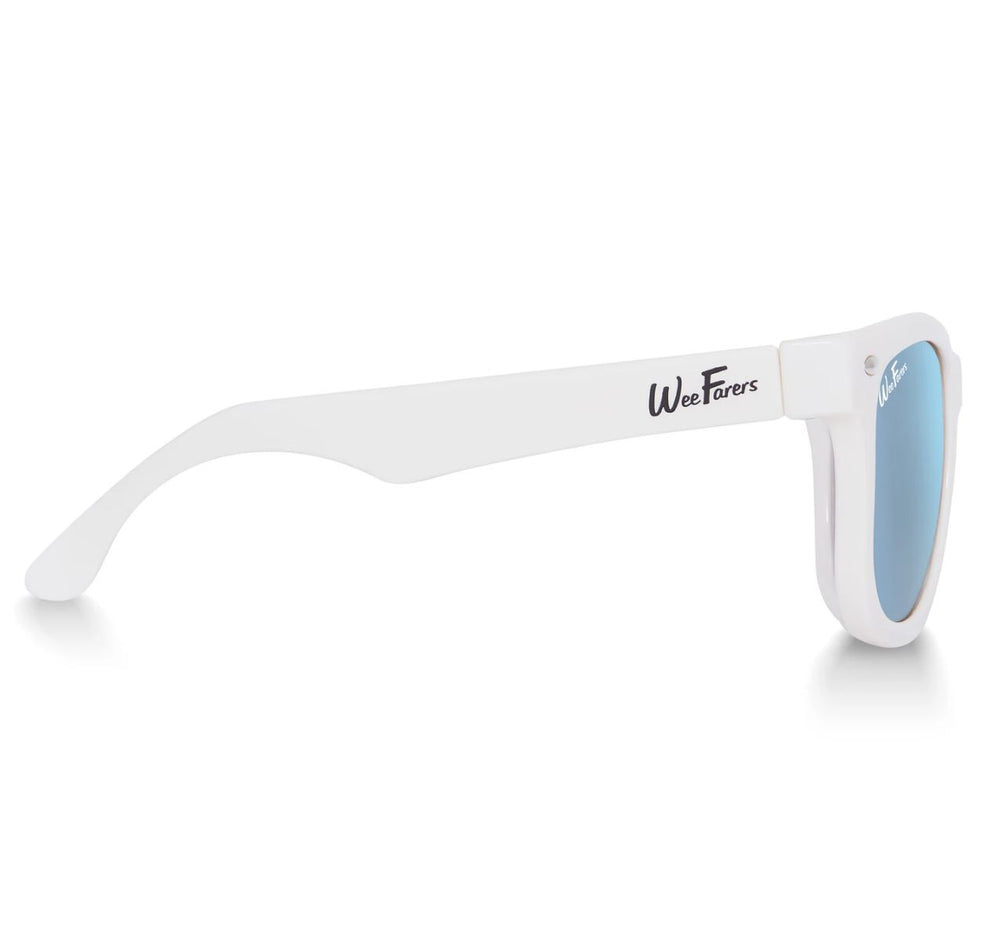 Polarized WeeFarers® - White and Sky Sunglasses Weefares 